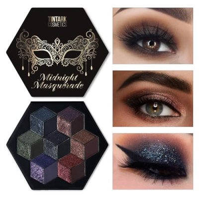Black Smokey Eyeshadow Makeup Palette, Dark Smoky…
