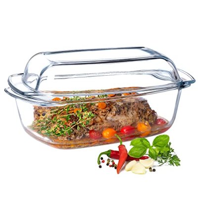 KADAX Glass Casserole Dish, 5.1 L, Rectangular…
