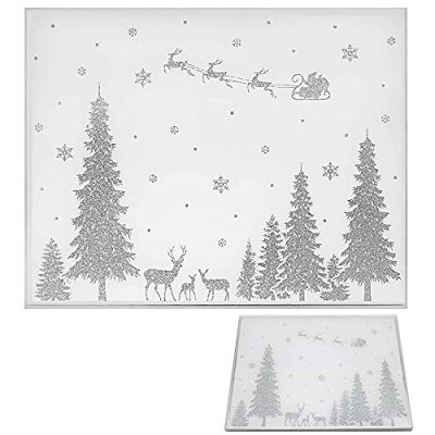 Glass Christmas Placemat Set