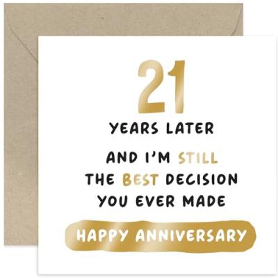 Old English Co. 21st Anniversary Card - Funny and Hilarious