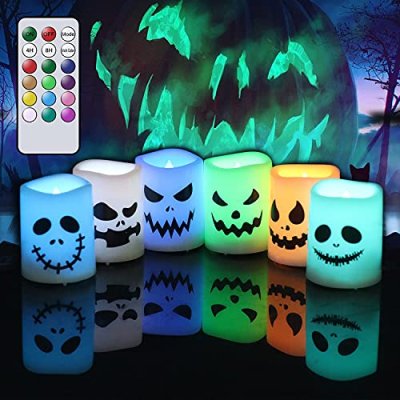 Eldnacele Halloween Flameless Votive Candles with…
