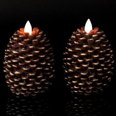 Eldnacele LED Pine Cone Candles