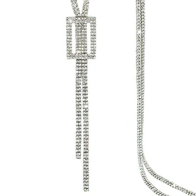Gleamart Long Pendant Necklace for Women Crystal…