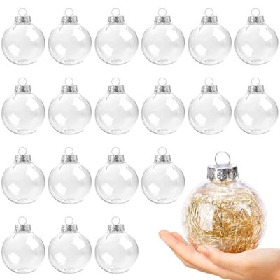YONTINY Clear Christmas Baubles