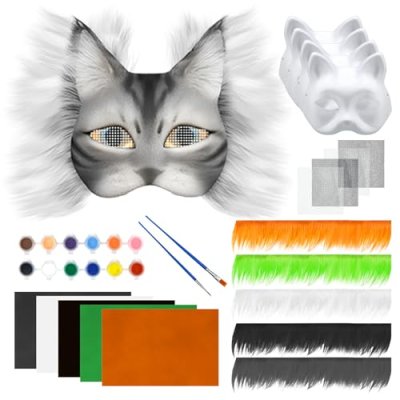 Alftek Therian Mask, 23 Pcs Therian Cat Mask Kit,…