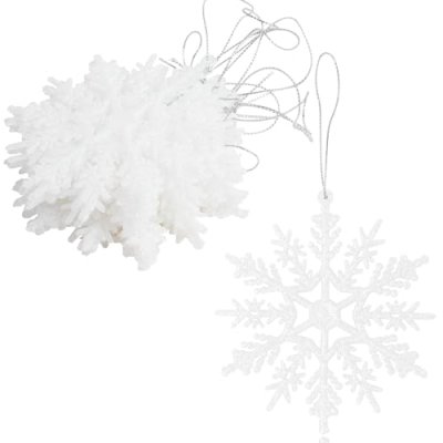 VEYLIN Glitter Snowflake Ornaments