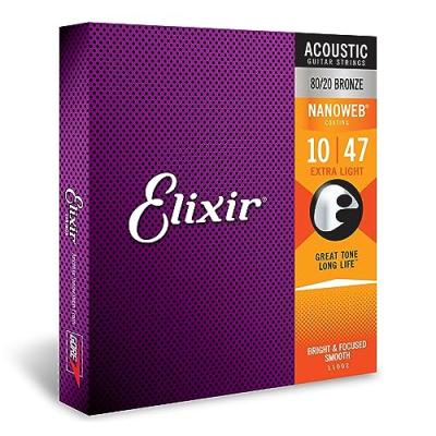 Elixir Acoustic Guitar Strings with NANOWEB Coating