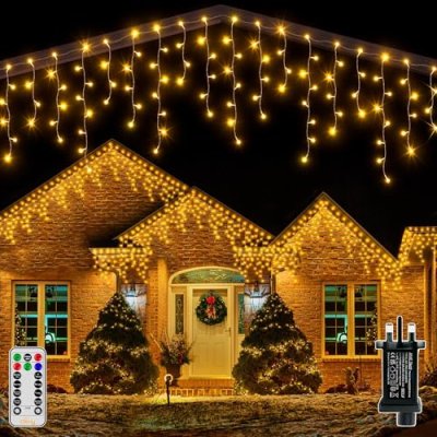 Ollny 400 LED Icicle Fairy Lights
