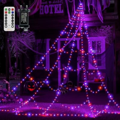 Ollny Halloween Spider Web Lights
