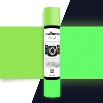 TECKWRAP Glow in Dark Matte Adhesive Craft Vinyl…