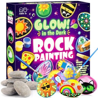 Glow Rock Painting Kit, Arts and Crafts for Kids…
