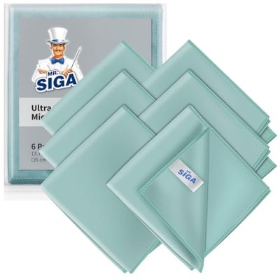 MR.SIGA Ultra Fine Microfiber Cloths for Glass,…