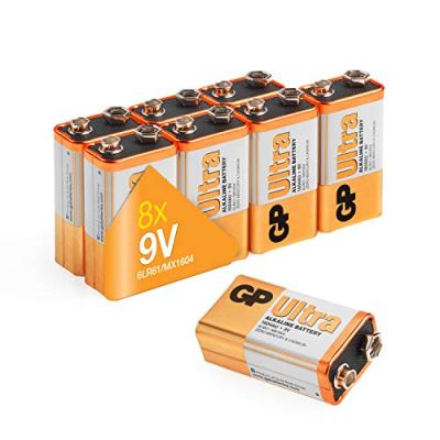 GP Ultra Alkaline 9V Batteries Pack of 8