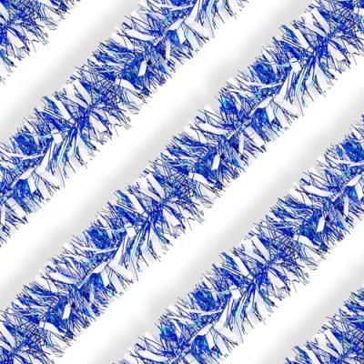 Blue & White Tinsel Garland