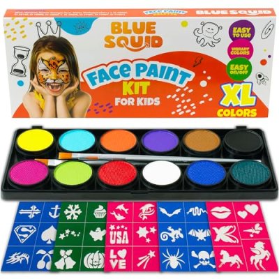 Blue Squid Face Painting Kit