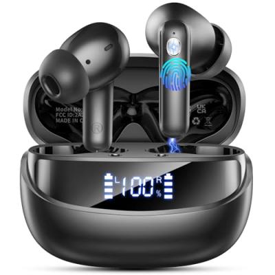 Bluetooth 5.4 Wireless Earbuds with Deep Bass
