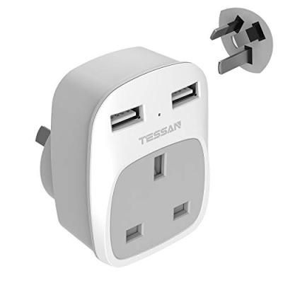 TESSAN Plug Adapter with 2 USB Ports