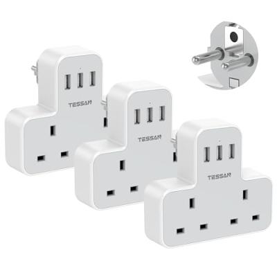 TESSAN Plug Adapter with USB Ports