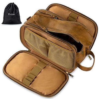 Elviros Leather Toiletry Bag