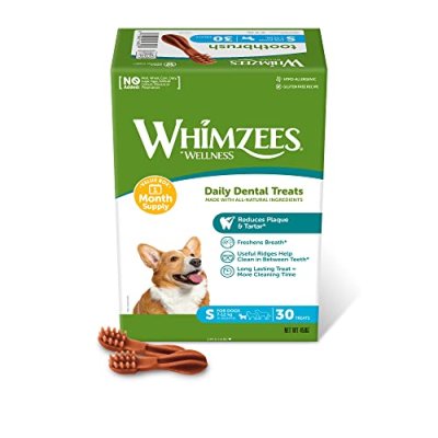 WHIMZEES Small Dog Dental Chews, 30-Pack