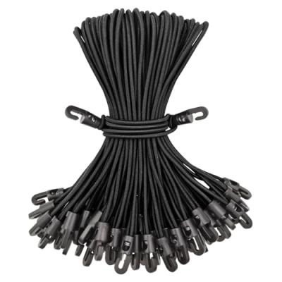 BINCKIN Small Bungee Cords for Camping, 10 Inch, Pack of 50