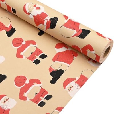 QRTDXP Xmas Wrapping Paper Roll，43cm*12m Gift…