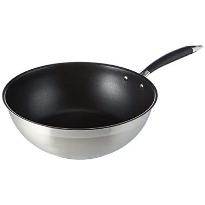 Amazon Basics 11" wok pan, 28cm, Black