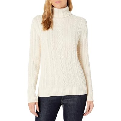 Amazon Essentials Women's Cable Knit Turtle Neck…