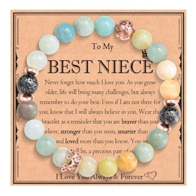 EPVID Amazonite Beaded Bracelet for Niece