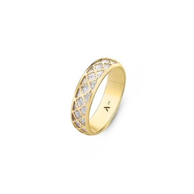 Amberta Allure Women 9ct Gold Diamond Cut Band…