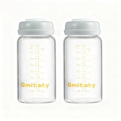 Qmibaby Glass Breast Milk Storage Bottles 240ml…