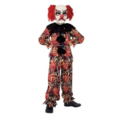 Smiffys Scary Clown Costume, Red with Top,…