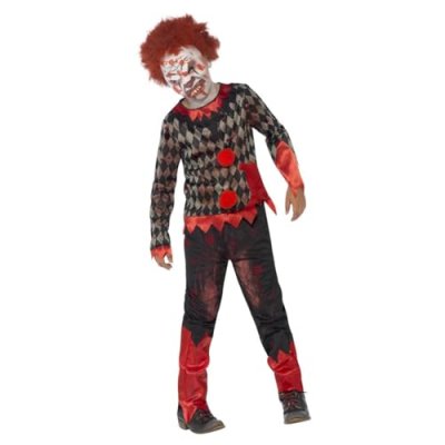 Smiffys Deluxe Zombie Clown Costume, Red & Green…