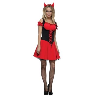 Smiffys Fever Wicked Devil Costume, Red with…