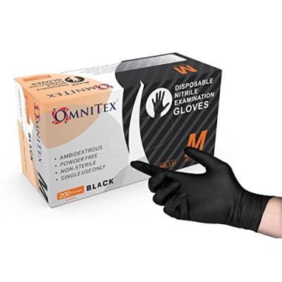 Omnitex Black Nitrile Gloves