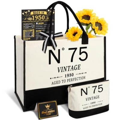 Amosking 75th Birthday Tote