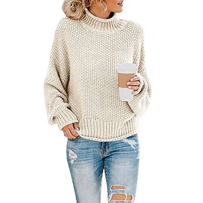 Imuedaen Women's Turtleneck Jumpers Casual…