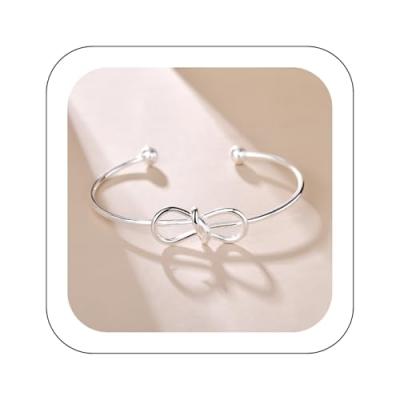 Jmwedia Leaf Shape Silver Bracelet