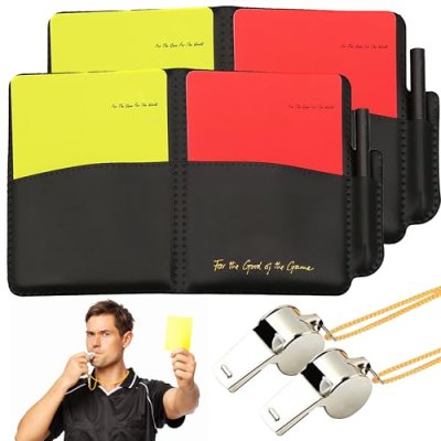 mwellewm 2PCS Referee Cards Set, Football Referee…
