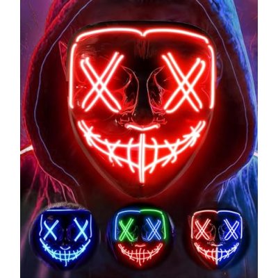 AnanBros Scary LED Halloween Mask, Light up Mask…