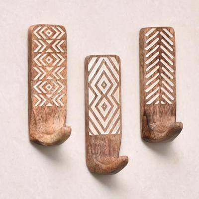 Indian Shelf Boho Wood Wall Hooks
