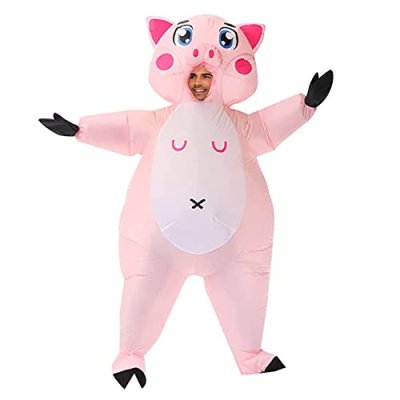 Indimization Inflatable Pink Pig Costume for…