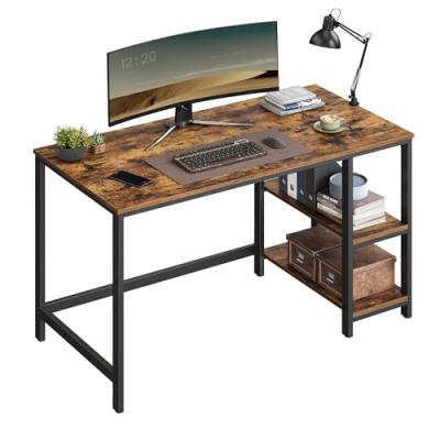 VASAGLE Industrial Computer Desk with 2 Shelves