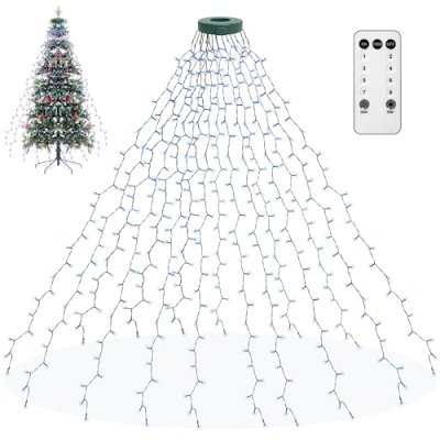 Aneeway Christmas Tree Lights - Cold White 400LED…
