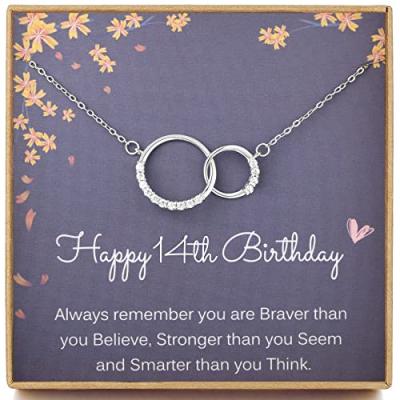 MADAOGO Infinity Necklace for 14th Birthday