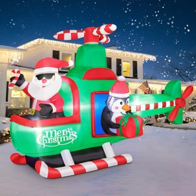 Inflatable Santa Plane