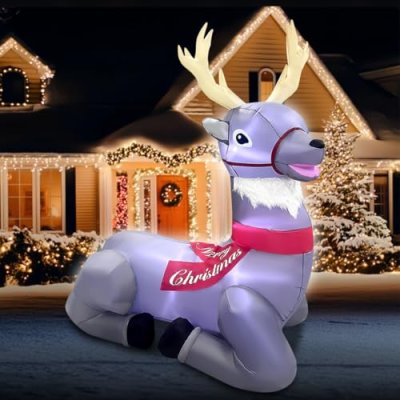 Inflatable Reindeer with Lights
