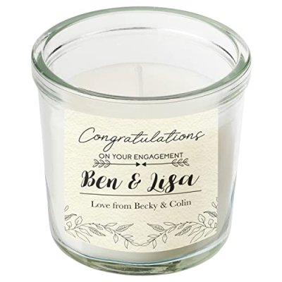Engagement Gift Candle with Custom Message