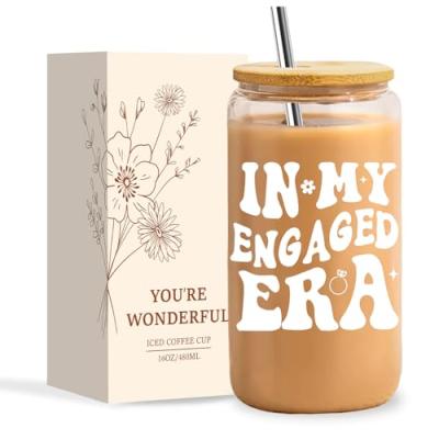 NOOMII Engagement Coffee Glass for Couples