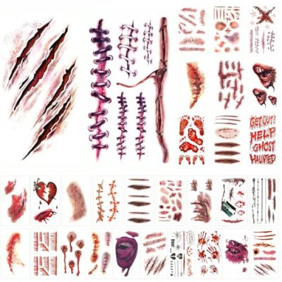 Angozo Halloween Scar Tattoos